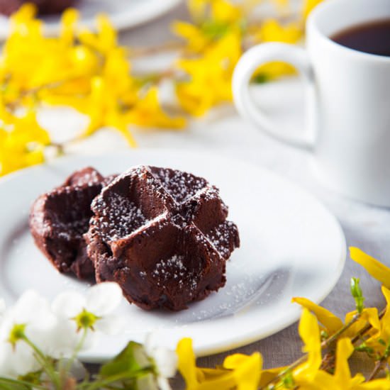 Vegan Chocolate Waffle Cookies