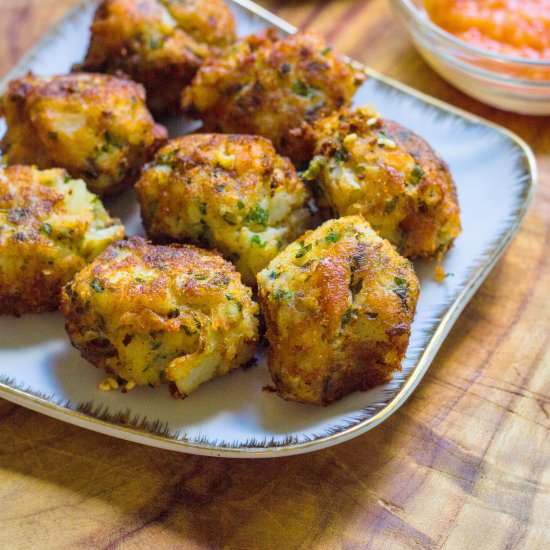 Portuguese salt cod fritters