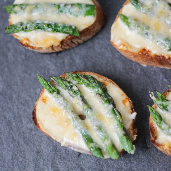 Asparagus Alfredo Crostini