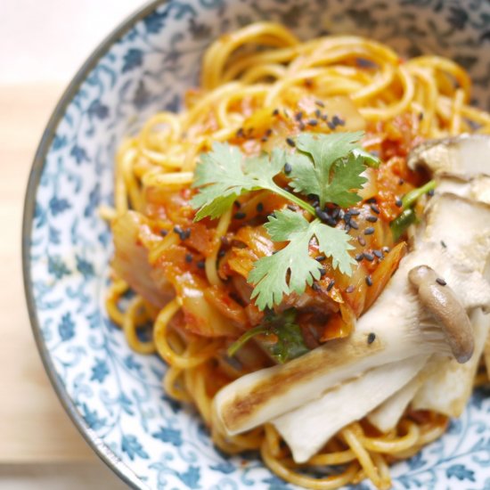 Single-serving Kimchi Spaghetti