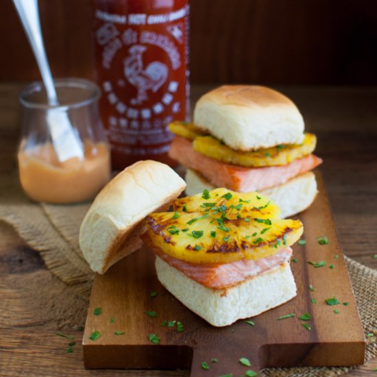 Teriyaki Salmon Sliders