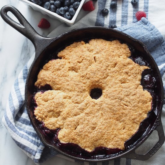 Rustic Mixed Berry Cobbler