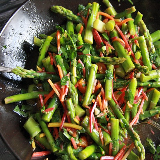 Heirloom Carrot and Asparagus Salad