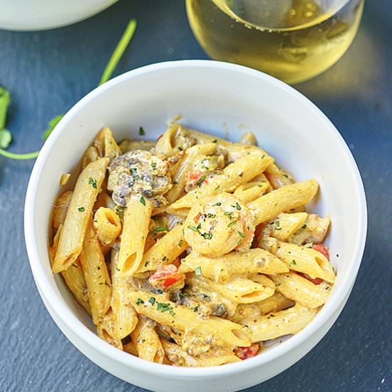 Cajun Shrimp & Chorizo Pasta