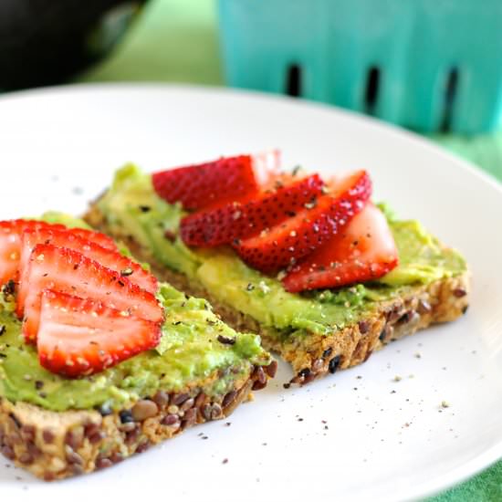 Avocado Toast with Strawberries