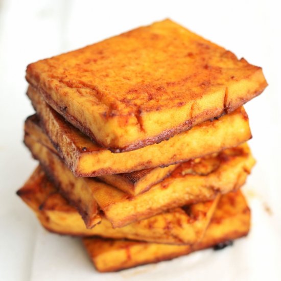 Spicy Maple Baked Tofu