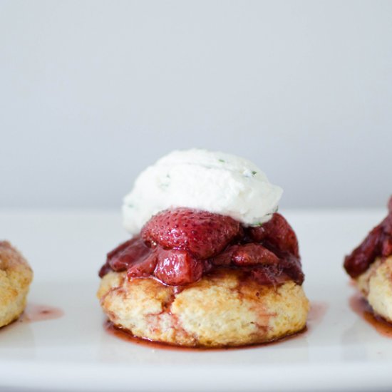 Roasted Strawberry Shortcakes