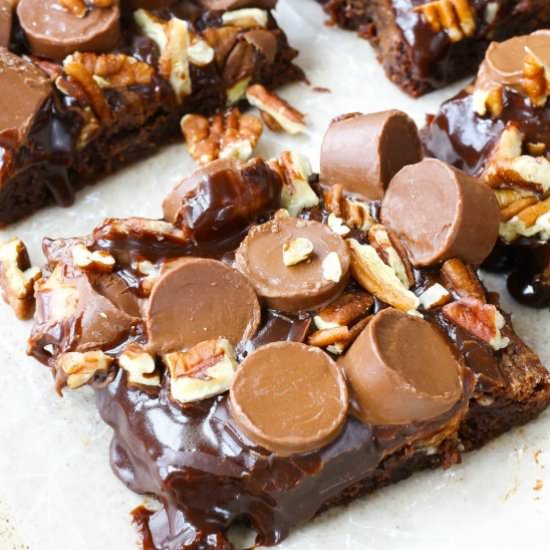 Salted Caramel Candy Brownies