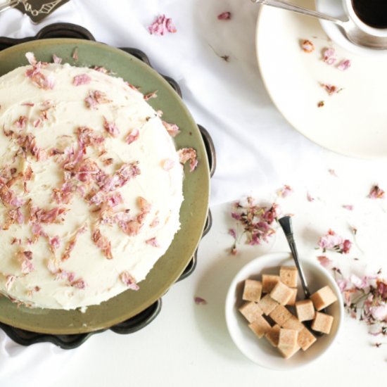 Cherry Blossom and Lemon Cake