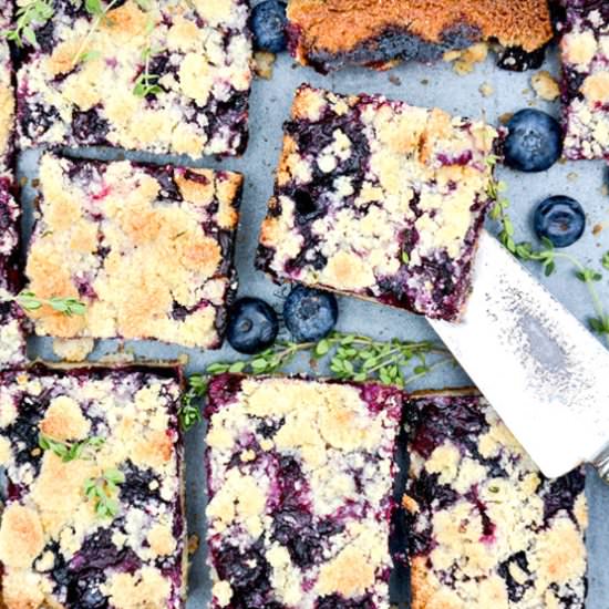 Blueberry-Thyme Pie Bars