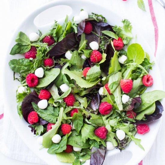 Raspberry Mozzarella Salad