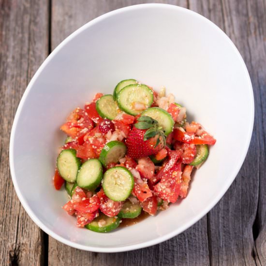 Cucumber Tomato Strawberry Salad