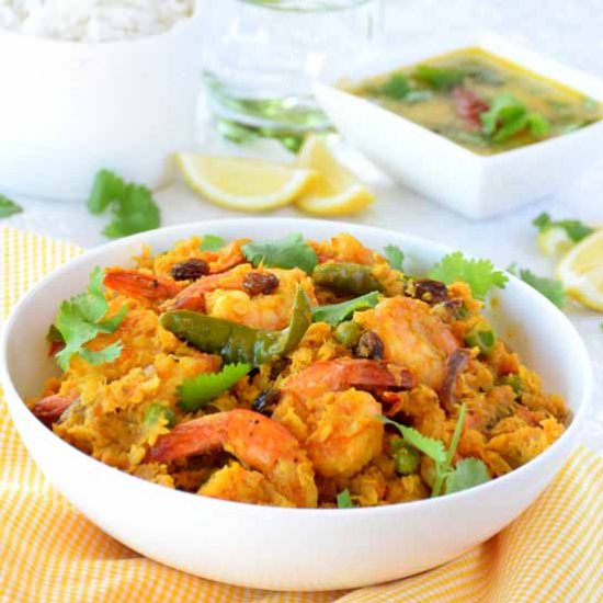 Cabbage with Shrimp Curry