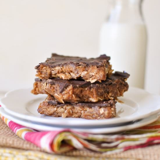 No Bake Peanut Butter Oat Bars