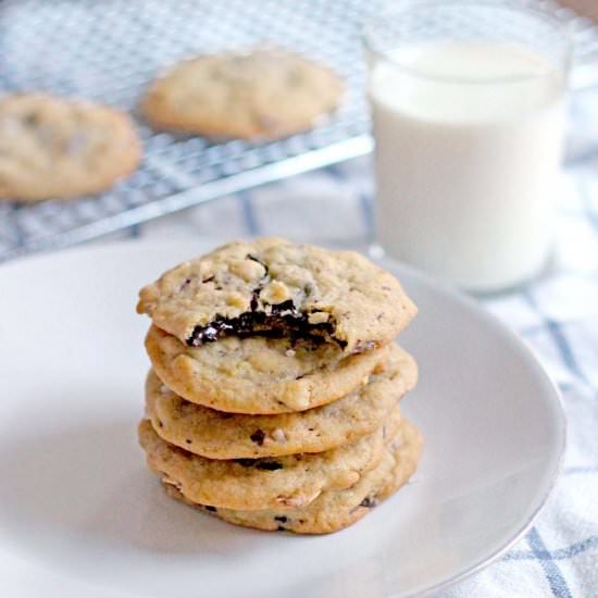 Salted Almond and Chocolate Cookies