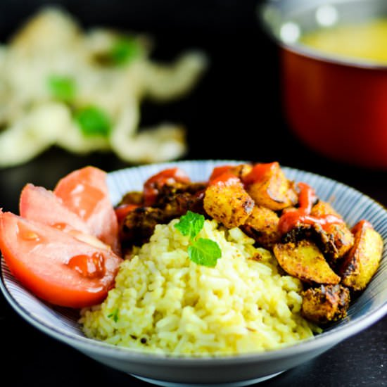 Lentil Curry Bowl with Spice Potato