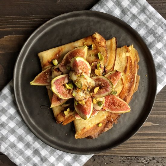 Buckwheat Crepes with Roasted Figs