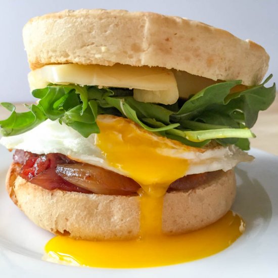 Egg Sandwiches with Bacon Jam