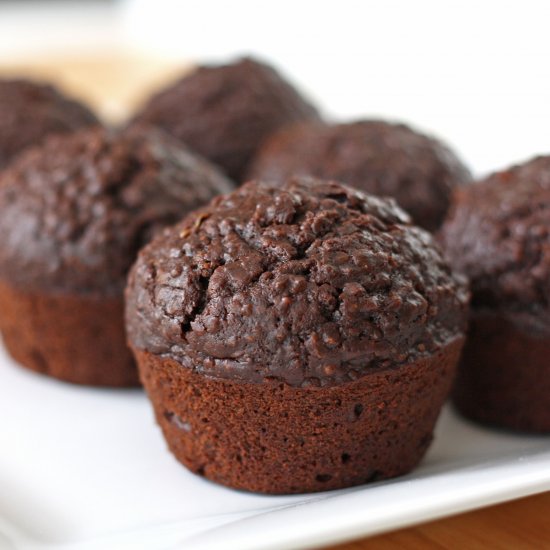 Chocolate quinoa muffins