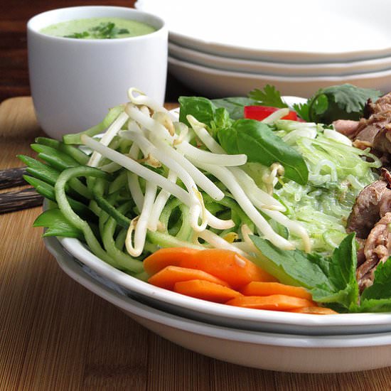 Thai Beef Salad Noodle Bowl