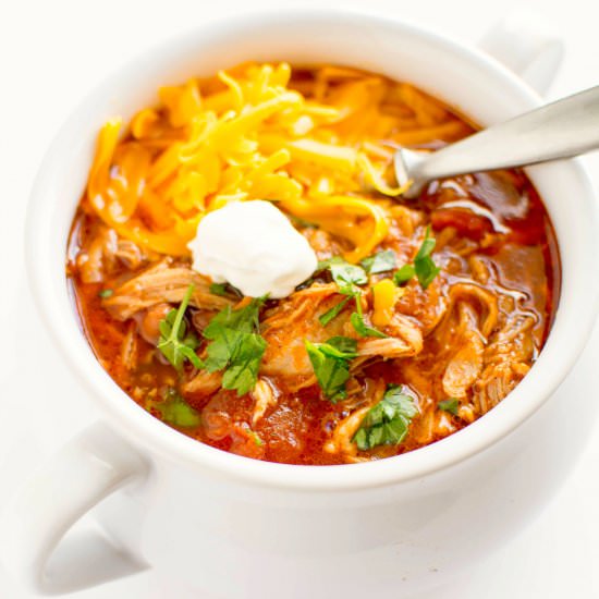 Crockpot Pulled Pork Chili