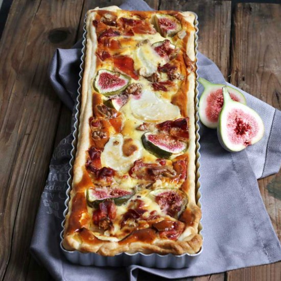 Goat Cheese Quiche with Fresh Figs