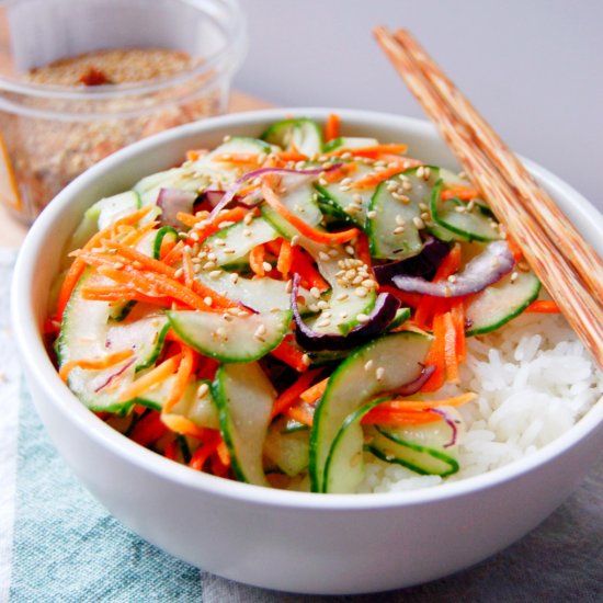 Miso Cucumber and Carrot Salad