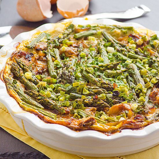 Asparagus Caramelized Onions Strata