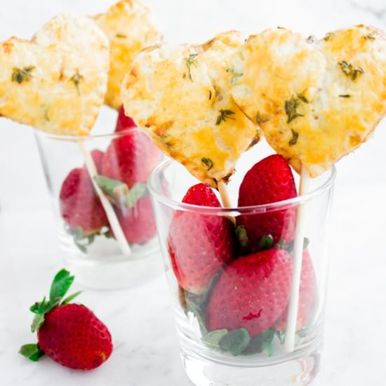 Strawberry Brie Lollipop Pies