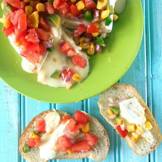 Baked Brie with Tomato Salsa