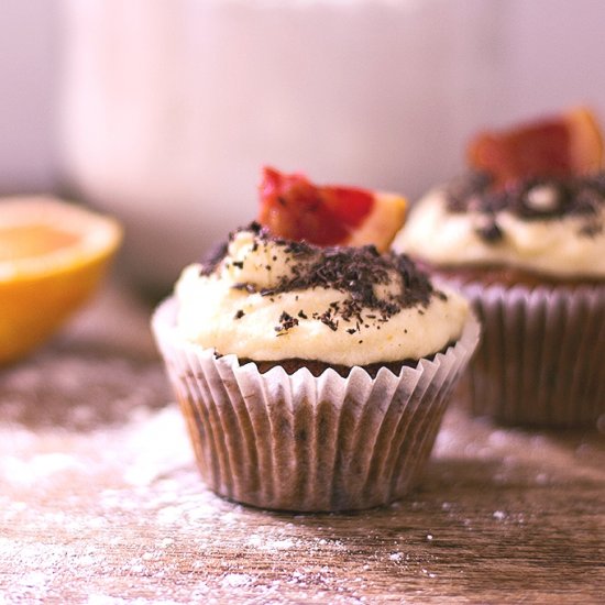 Blood Orange and Honey Cupcakes