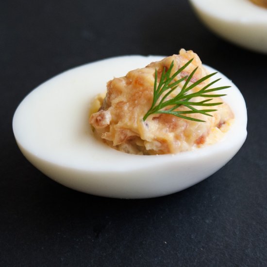 Smoked Salmon Deviled Eggs