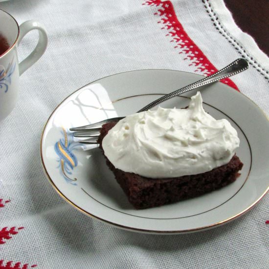 Brownies Whipped Coconut Cream