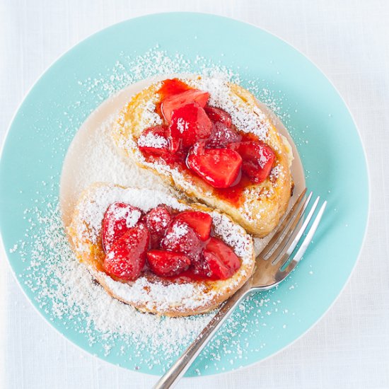 Banana Cream Cheese French Toast