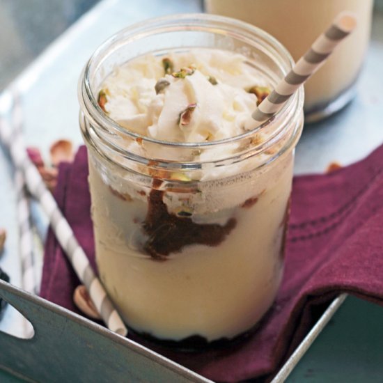 Chocolate Plum Frozen Yogurt Float