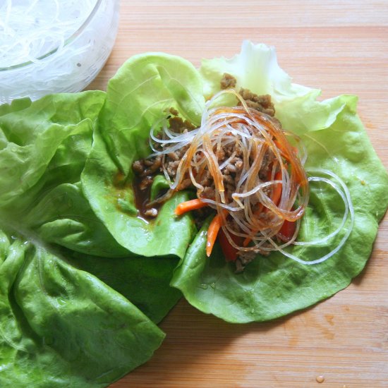 Asian Lettuce Wraps with Turkey