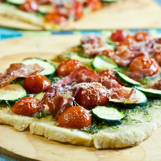 Low Fodmap Pesto & Prosciutto Pizza