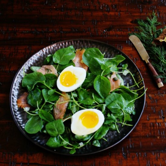 Watercress Salad with Smoked Salmon