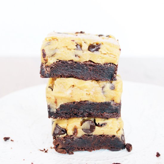 Brownies with Eggless Cookie Dough