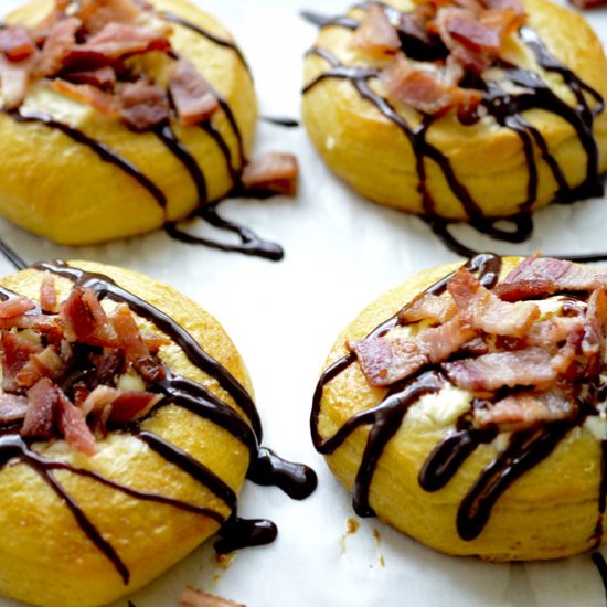 Easy Bacon Chocolate Danishes