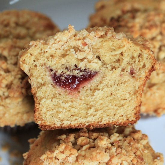 Peanut Butter & Jelly Crumb Muffins