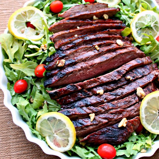 Lemon Arugula Steak Salad