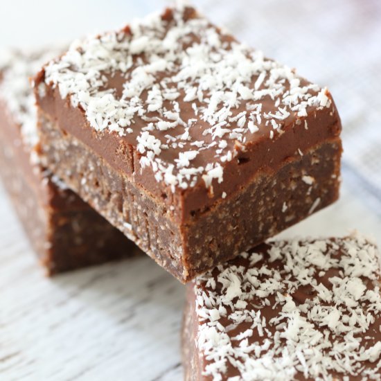 Easy Chocolate Coconut Slice