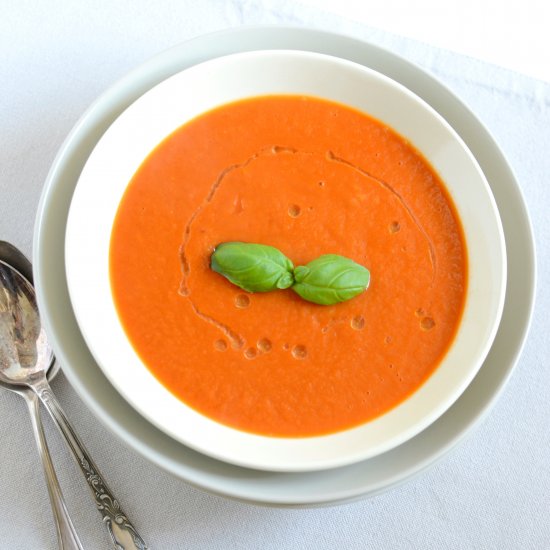 Tomato rhubarb soup