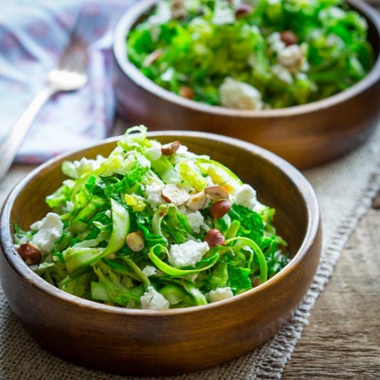 Shaved Asparagus Goat Cheese Salad