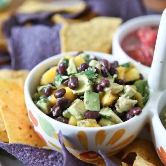 Mango Avocado and Black Bean Salsa