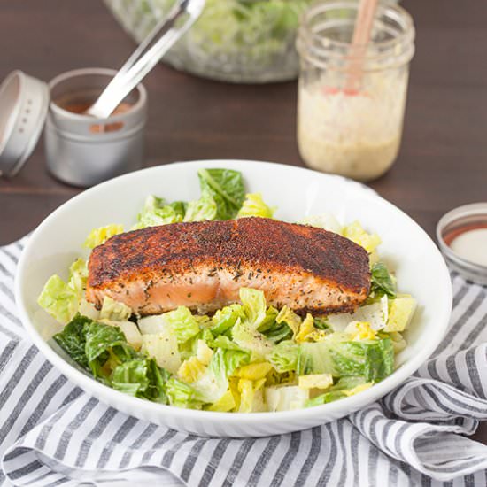 Blackened Salmon Caesar