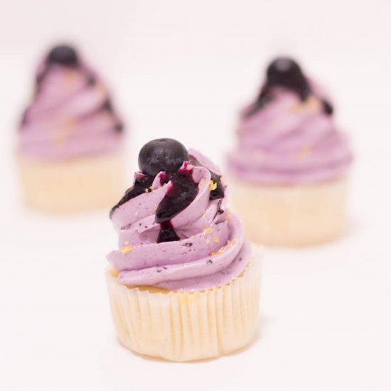 Lemon Blueberry Mini Cupcakes