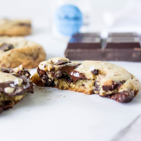 Salted Dark Chocolate Chunk Cookies