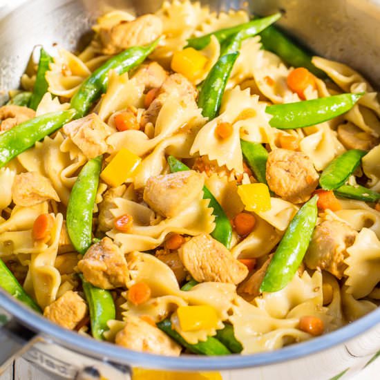 Chicken Teriyaki & Veg Bowtie Pasta